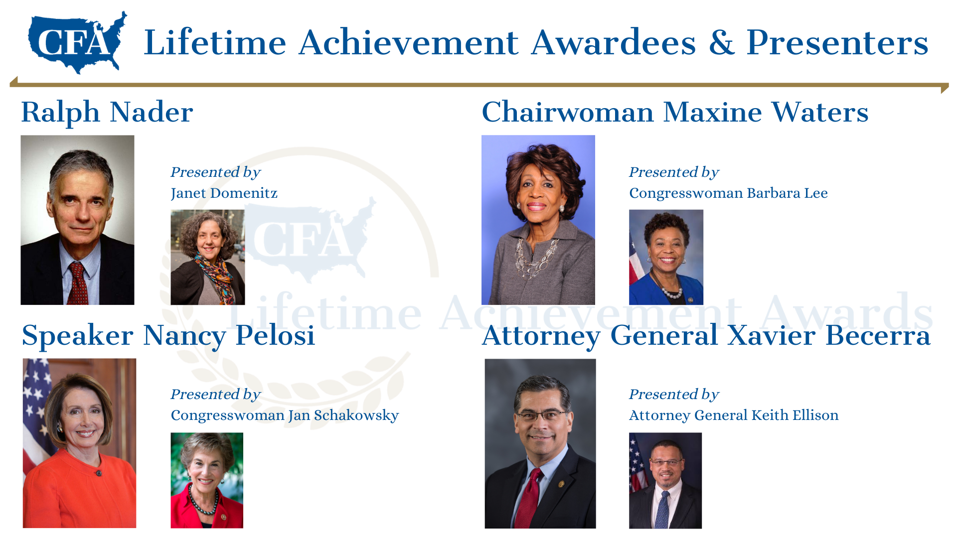 2020 Lifetime Achievement Awards